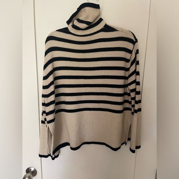 TOTEME Striped wool-blend turtleneck sweater $570 SZ S - Picture 10 of 12